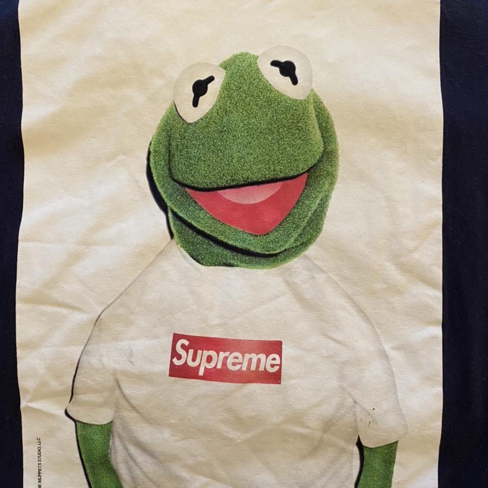 SUPREME NAVY KERMIT THE FROG TEE Some signs of wear... - Depop