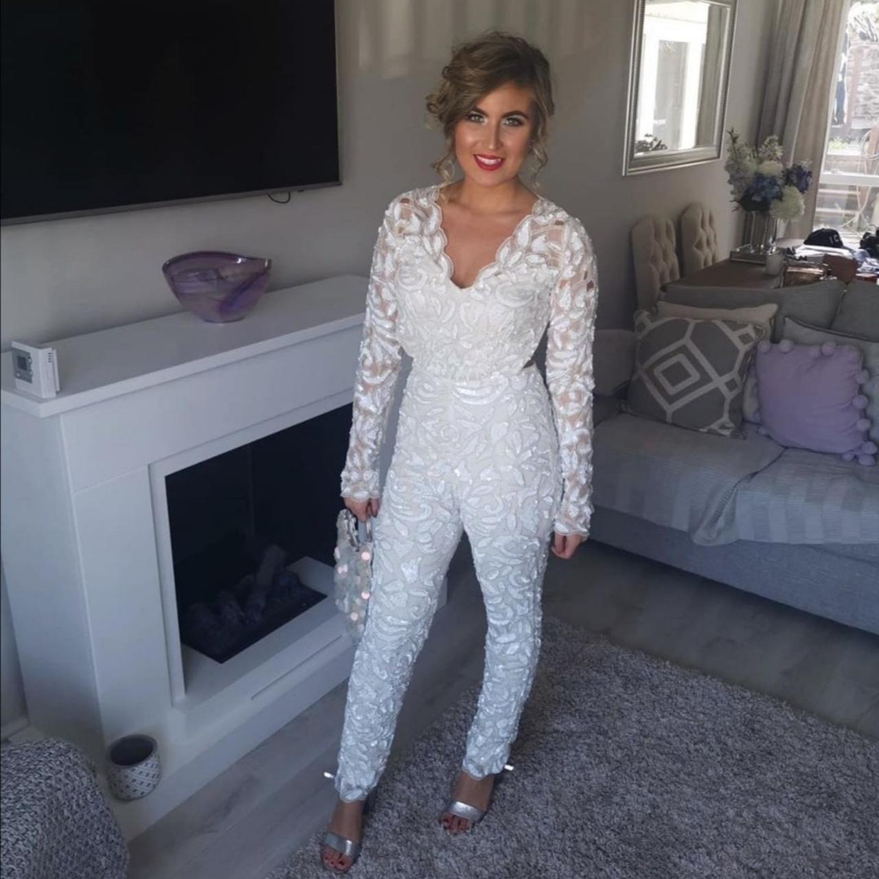 Embellished Jumpsuit Asos White Lace Jumpsuit ASOS LUXE
