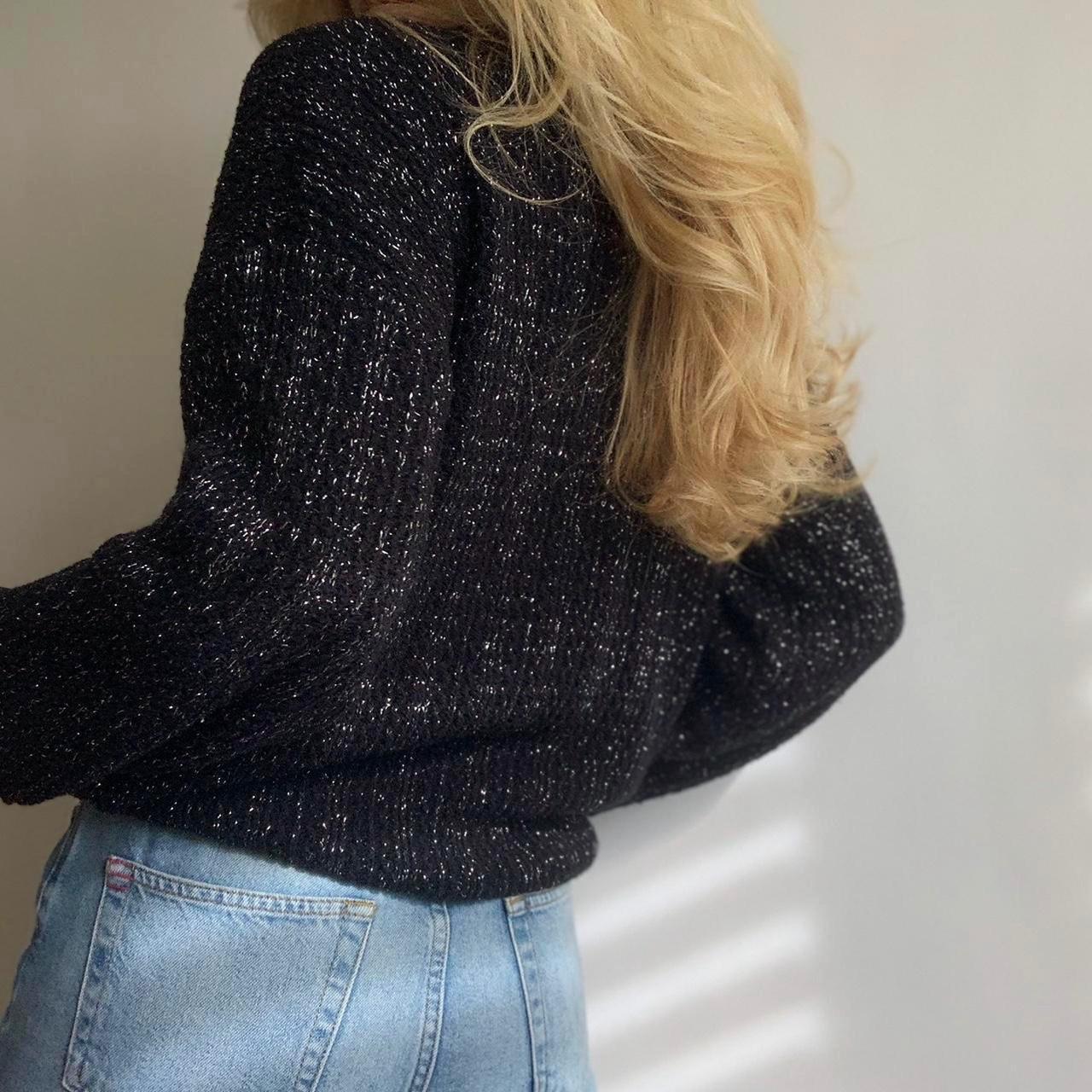 Sparkly black vintage sweater Wear something... Depop