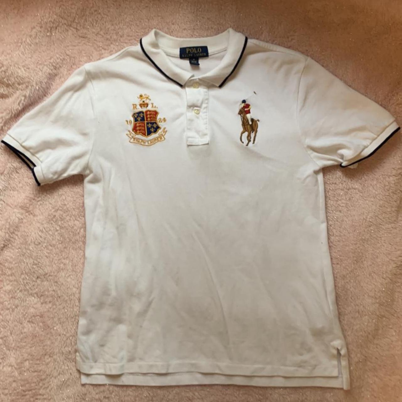 Ralph Lauren Women's White and Brown Shirt | Depop