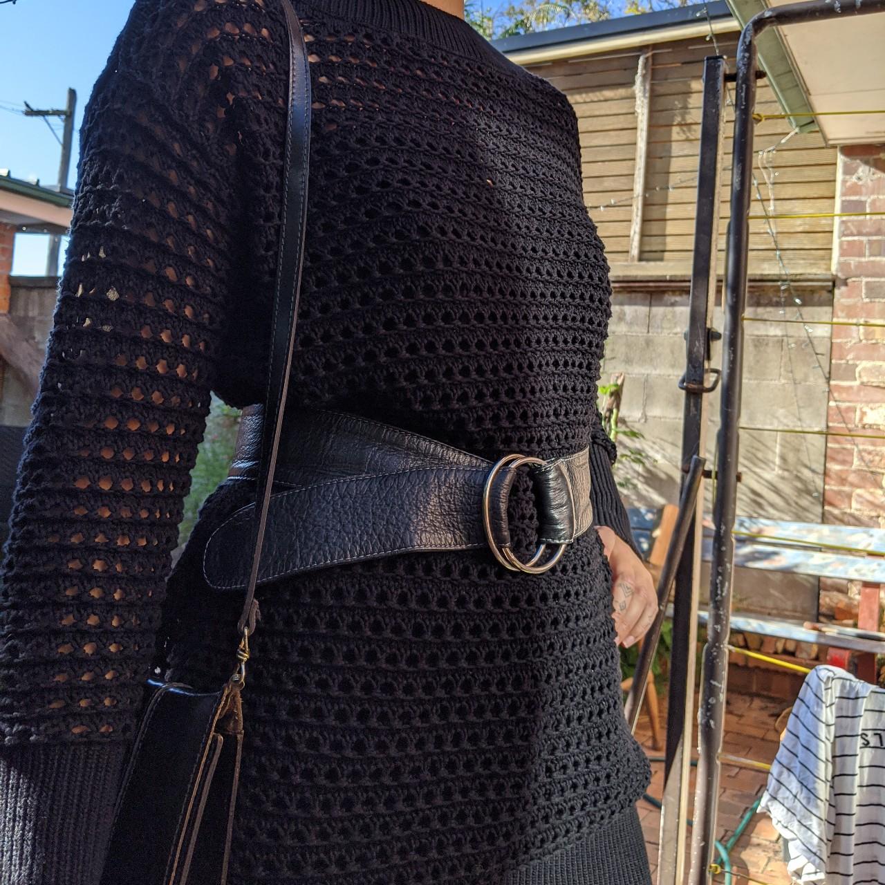 Oversized black knit sweater Country road Depop