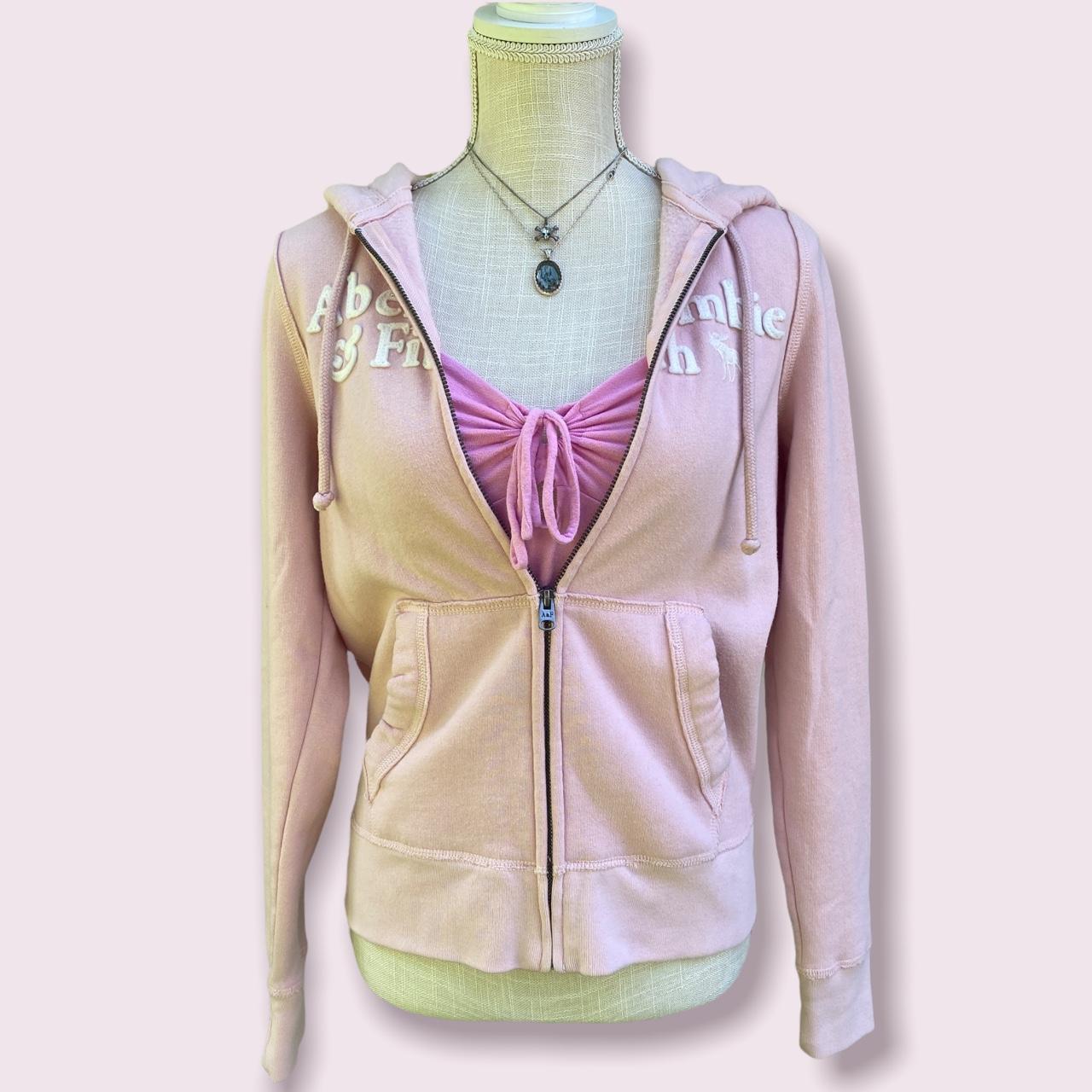 abercrombie & fitch baby pink hoodie ☆ the... Depop