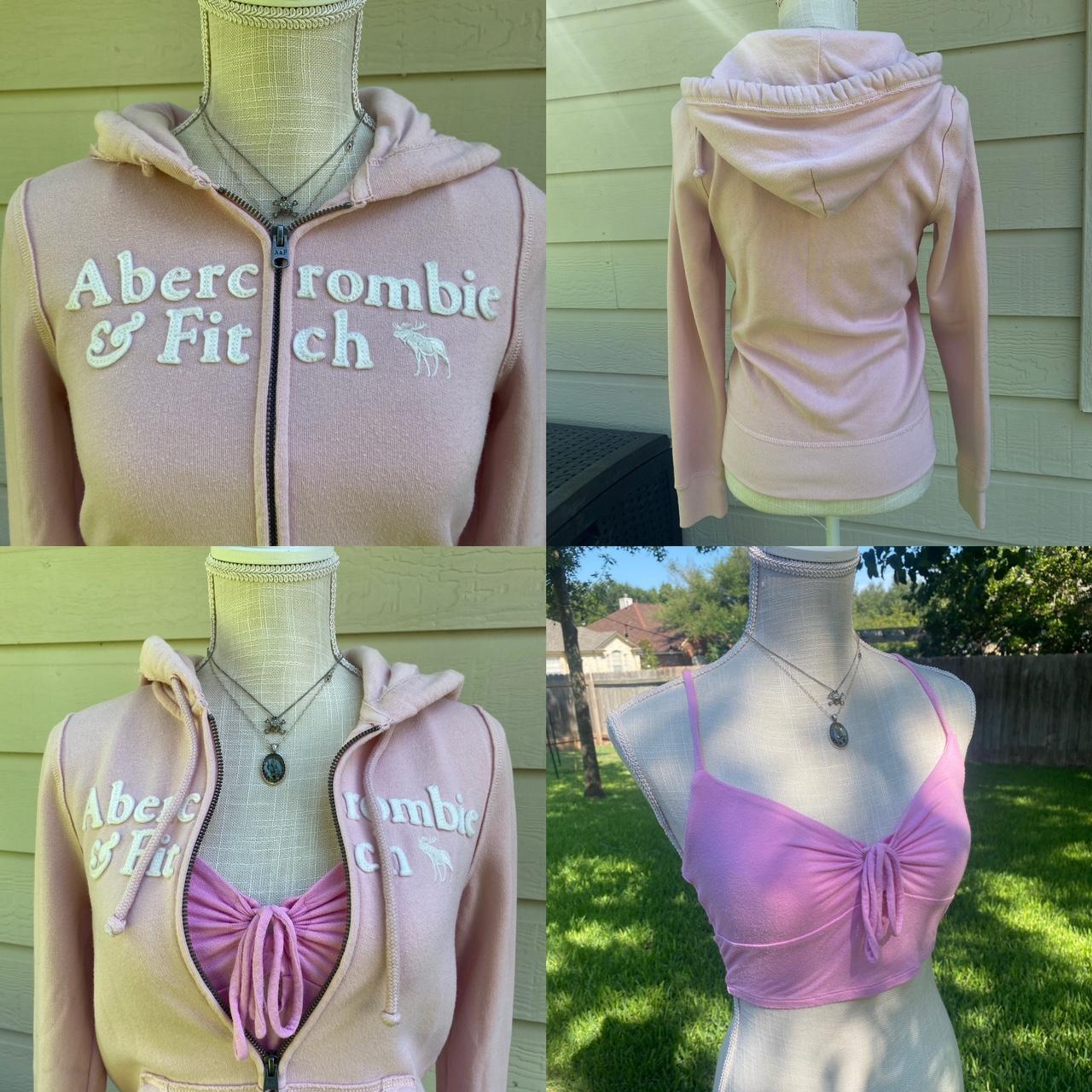 abercrombie & fitch baby pink hoodie ☆ the... Depop