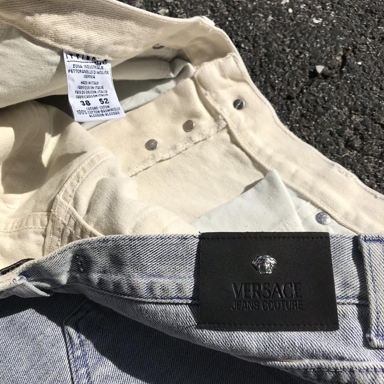 Versace Light Wash Denim Jeans Mens 38/32 Made in... - Depop