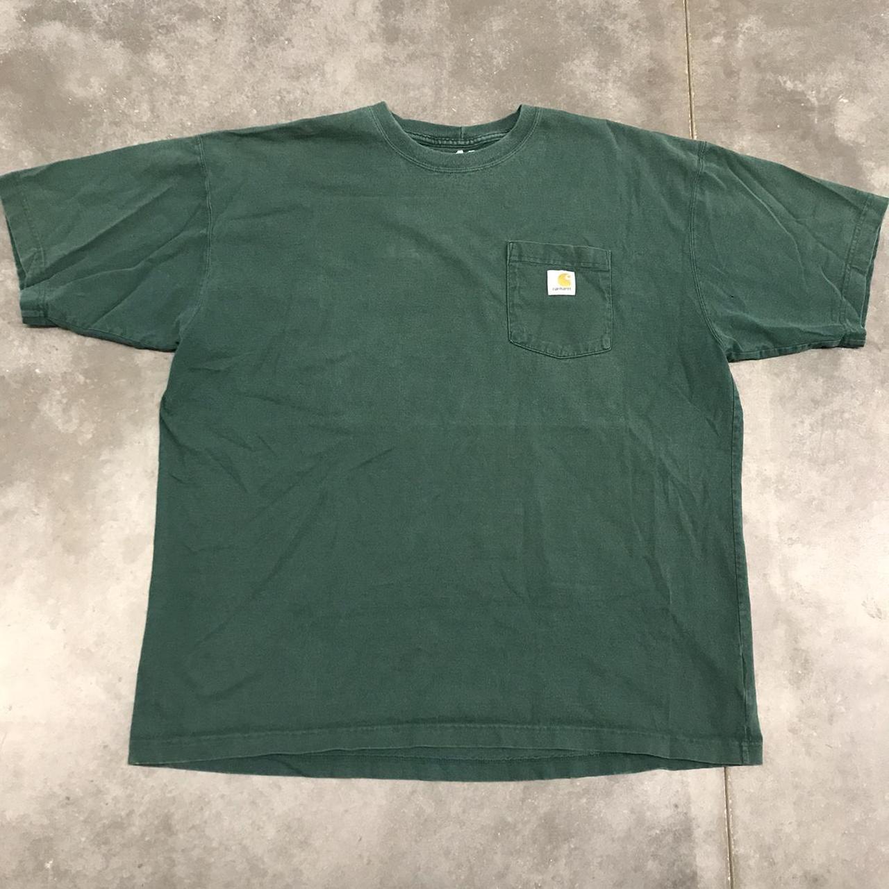 Carhartt Dark Green Pocket Tee T-Shirt Mens XL w/... - Depop