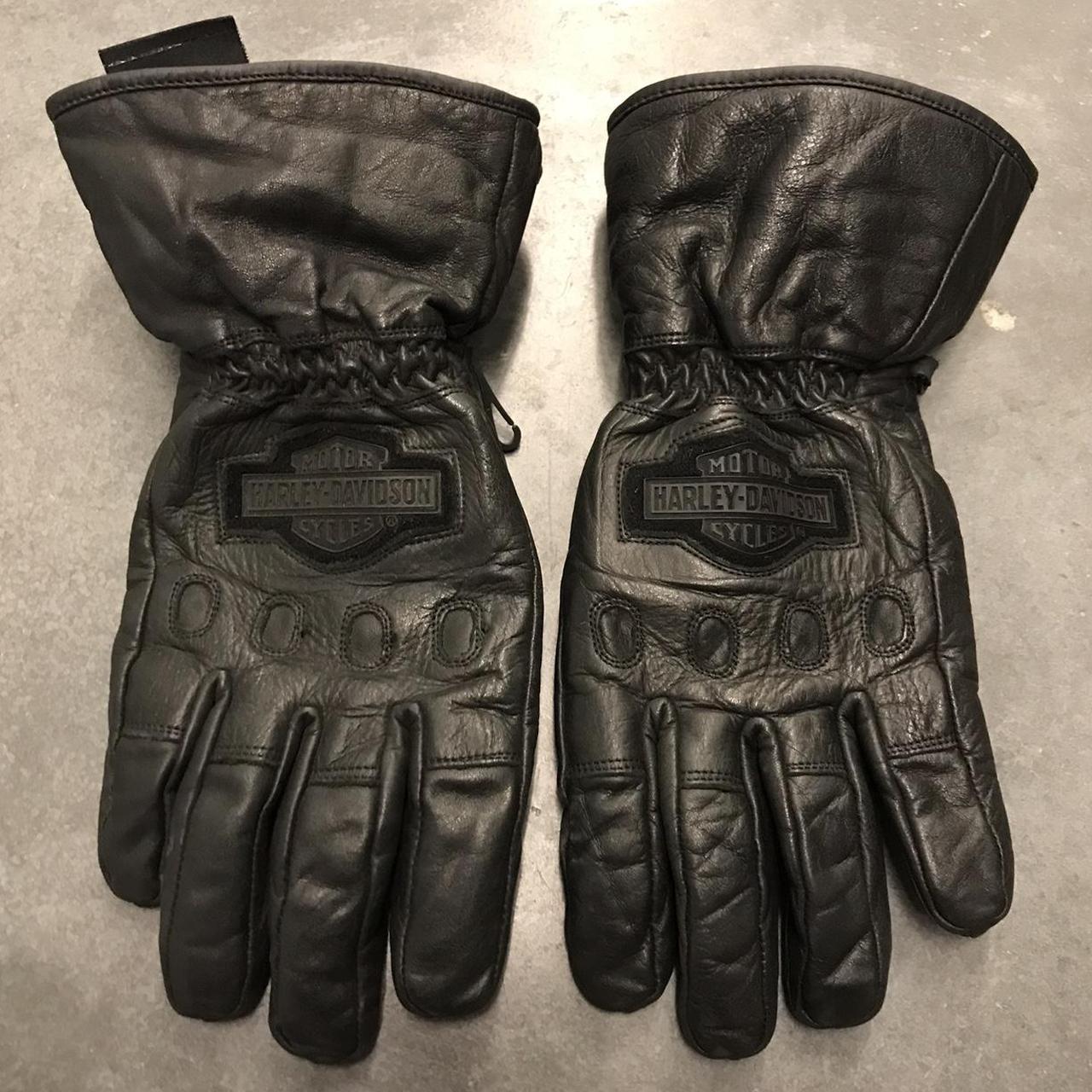 Vintage Harley Davidson Leather Gloves Mens Large w/... Depop