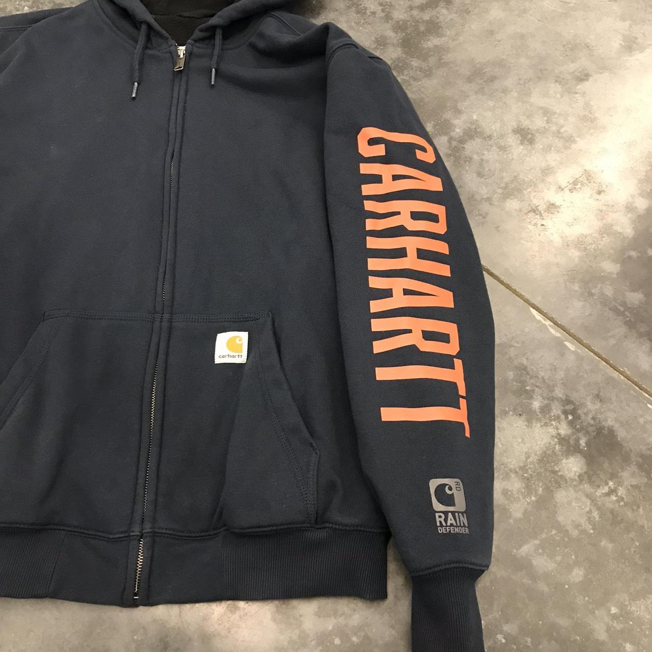 Carhartt Rain Defender Zip Up Hoodie Jacket Mens... Depop
