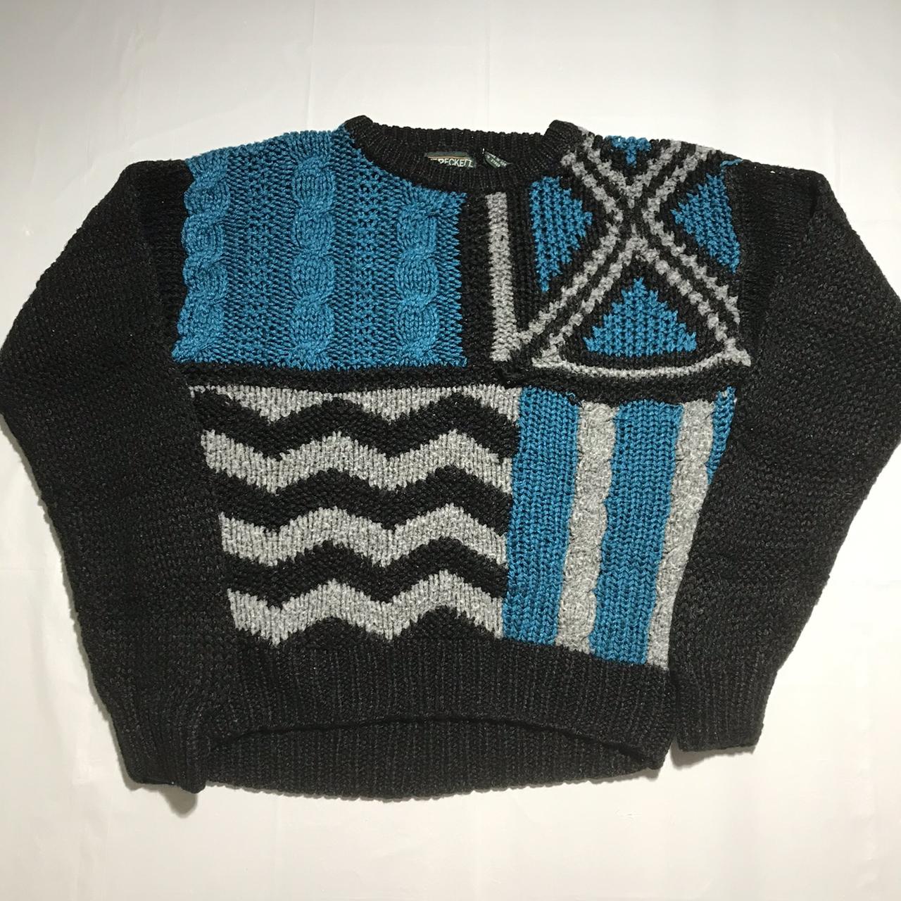 Vintage 90s Knit Sweater Mens Medium w/ snag on Depop