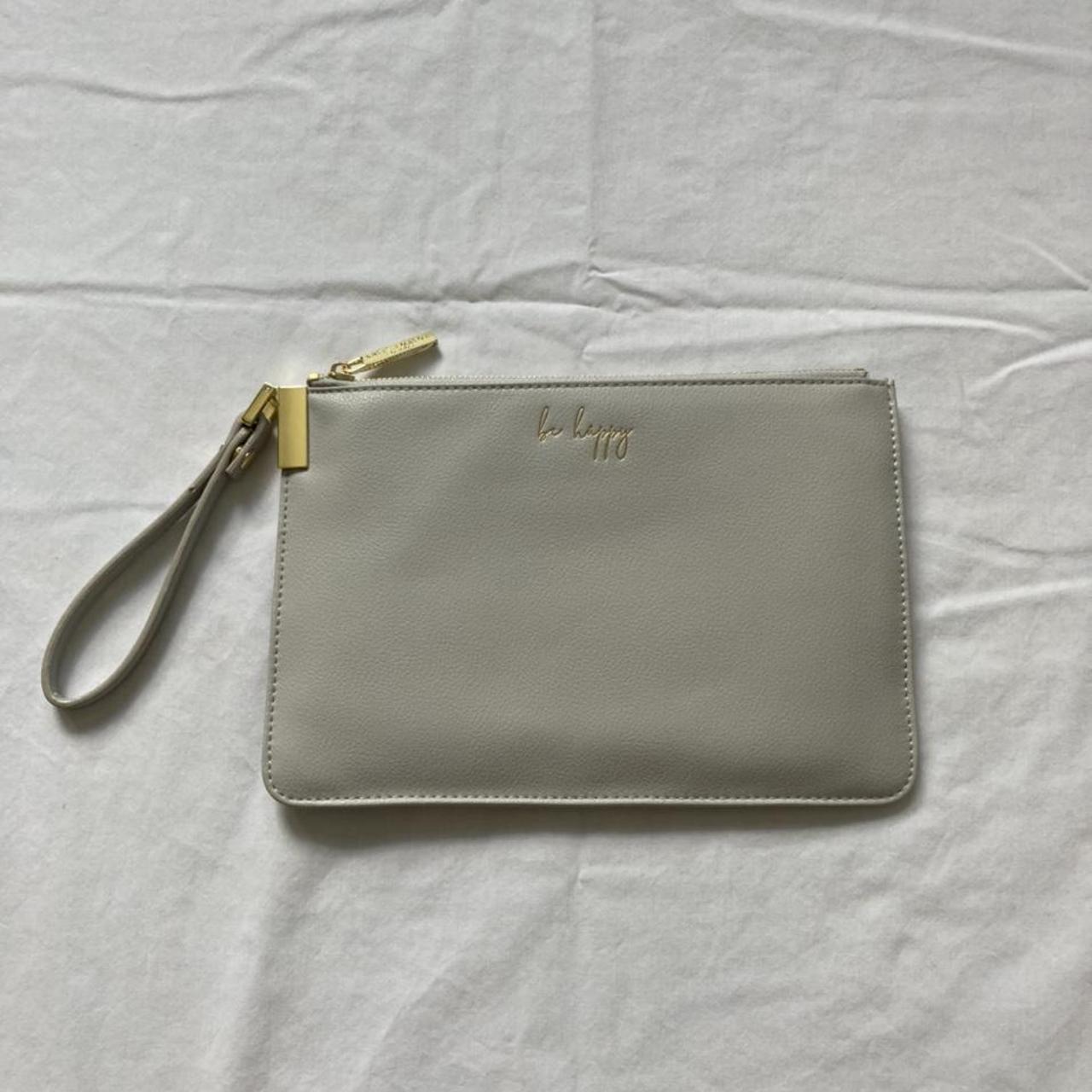 Katie Loxton Women's Grey and Gold Bag | Depop