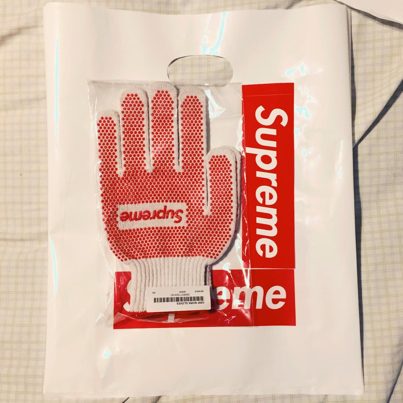 Supreme Grip Work Gloves White Genuine Rare