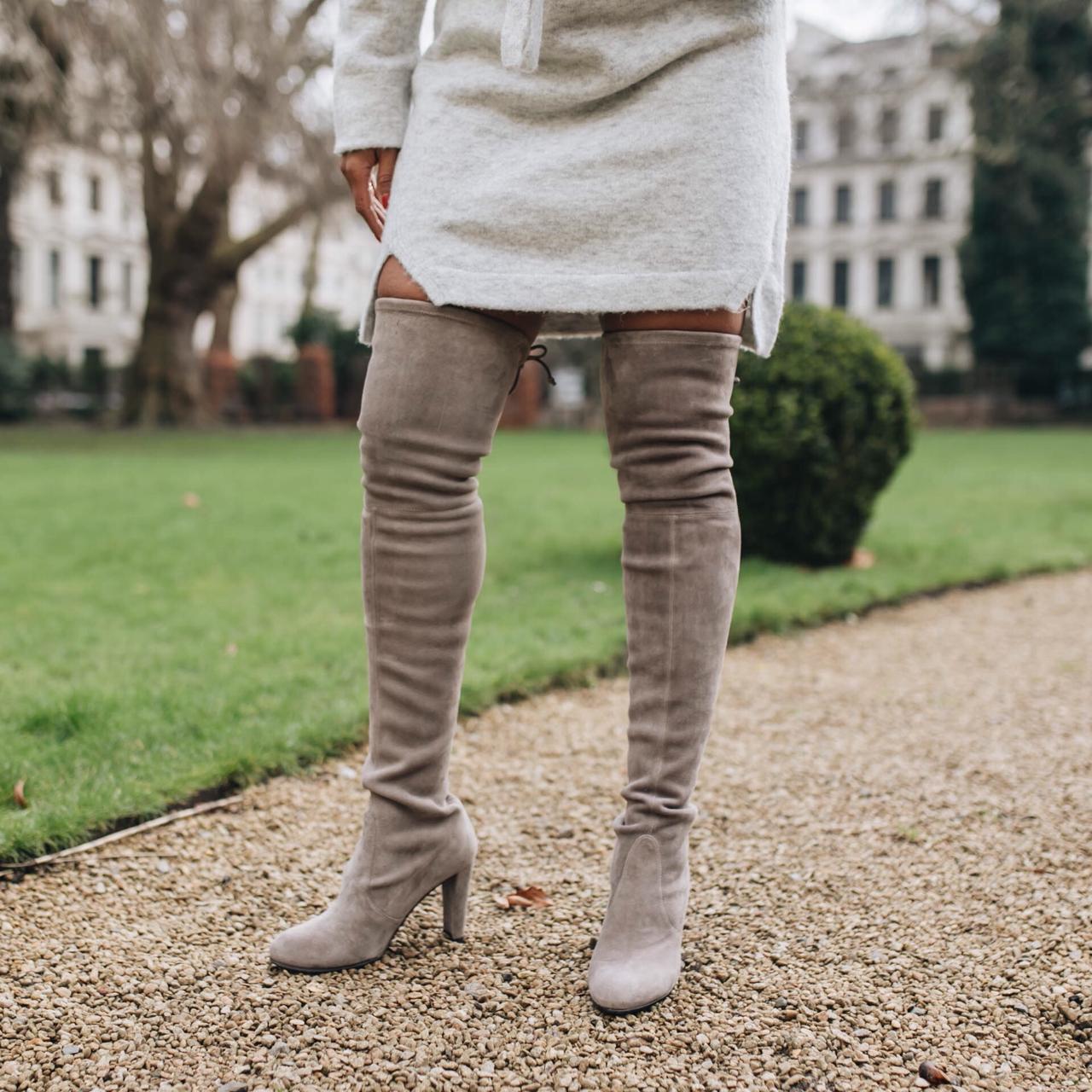 taupe highland boots