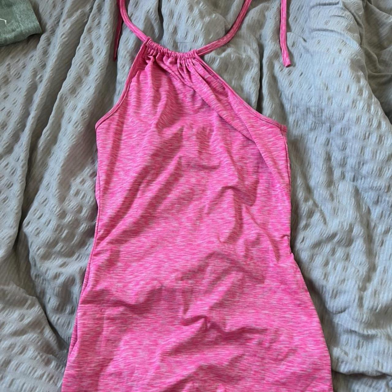 Pink SHEIN dress, only worn once. Will fit size 6/8... - Depop