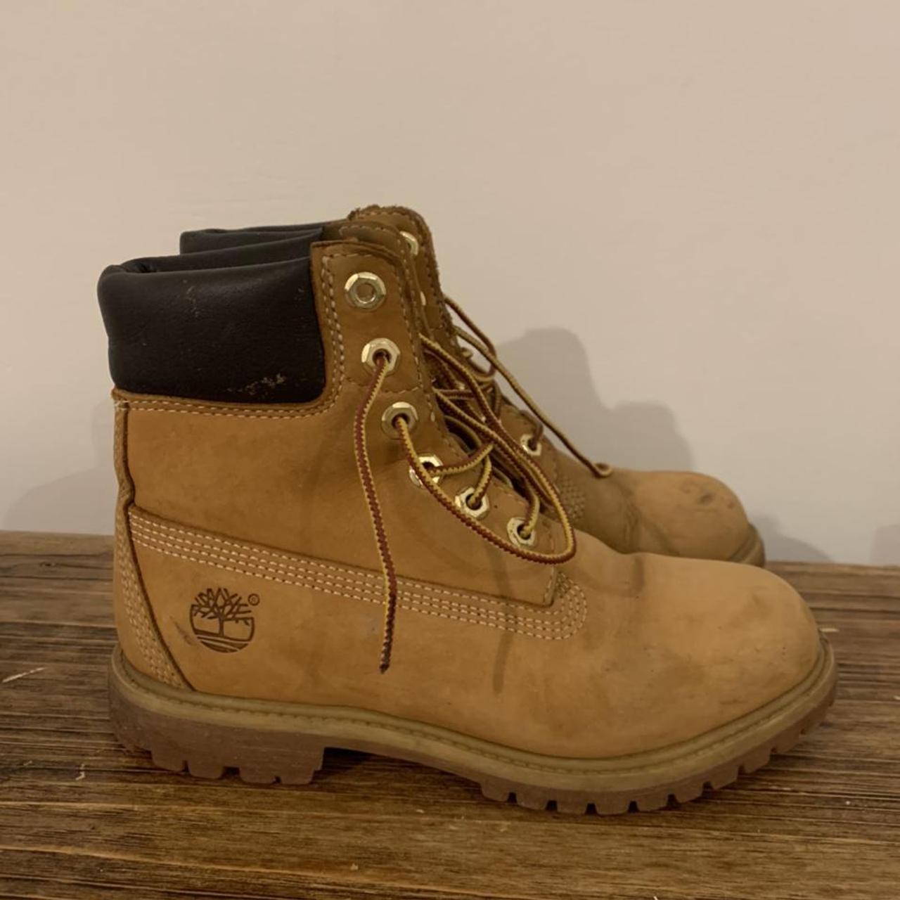 Timberland iconic yellow brown women’s hiking boot... - Depop