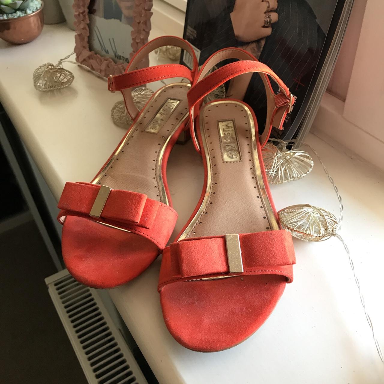 Kurt Geiger Miss KG bow sandals in a lovely orange Depop