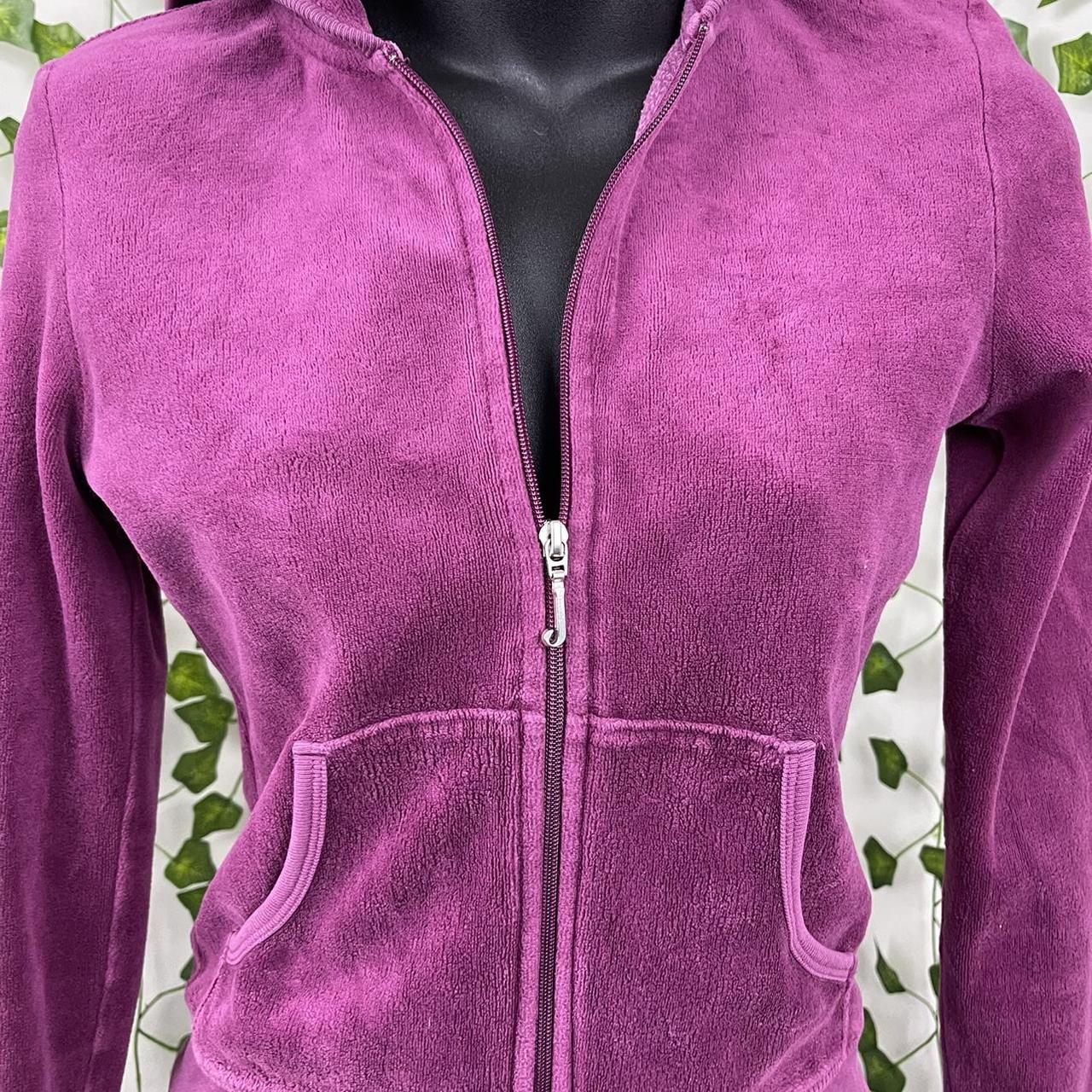 Y2K juicy couture Studded Zip-up purple Sweat suit... - Depop