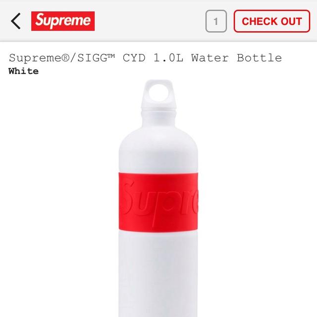 Supreme Sigg CYD 1L Water Bottle in red and... - Depop