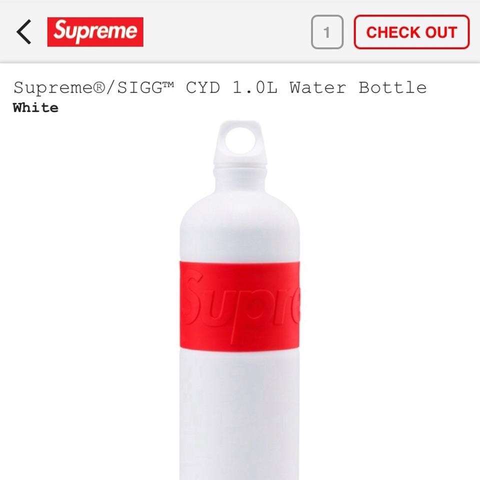 Supreme Sigg CYD 1L Water Bottle in red and... - Depop