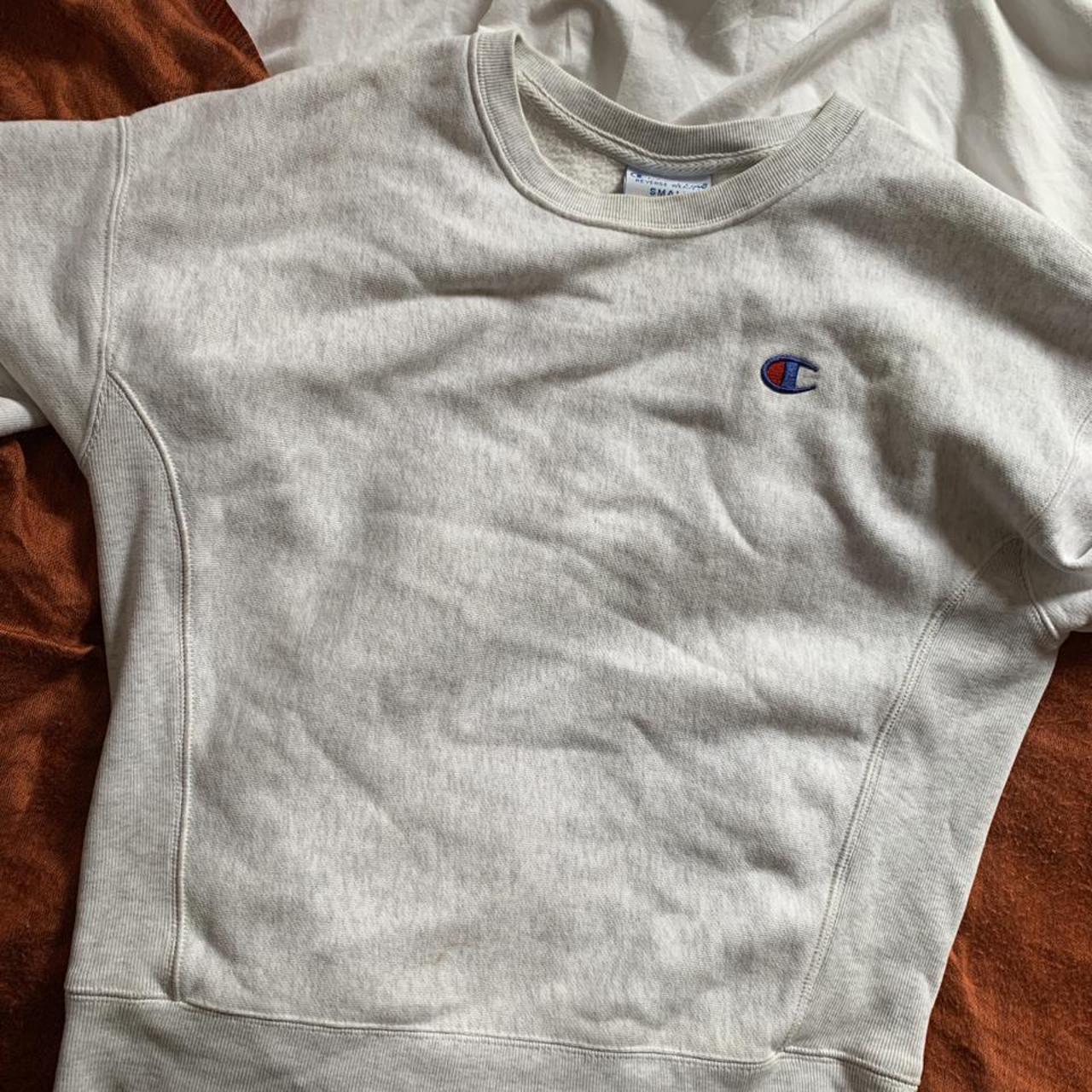 Champion Women's Grey Sweatshirt | Depop