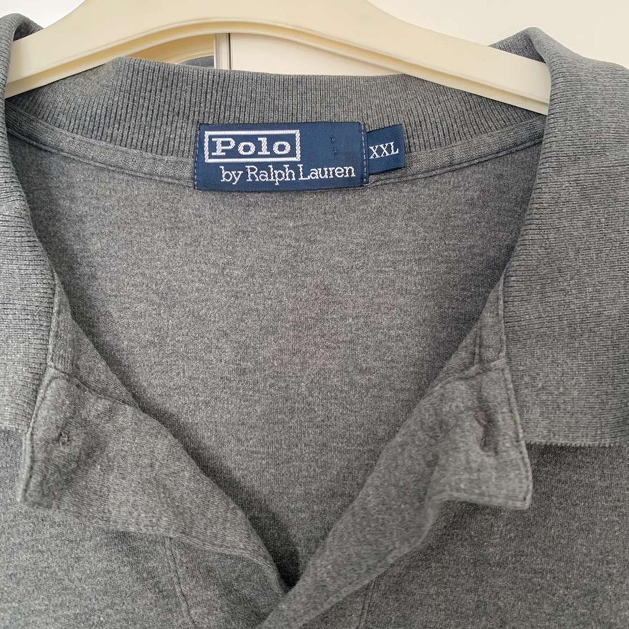 Ralph Lauren polo shirt in grey, long sleeve. Very... - Depop