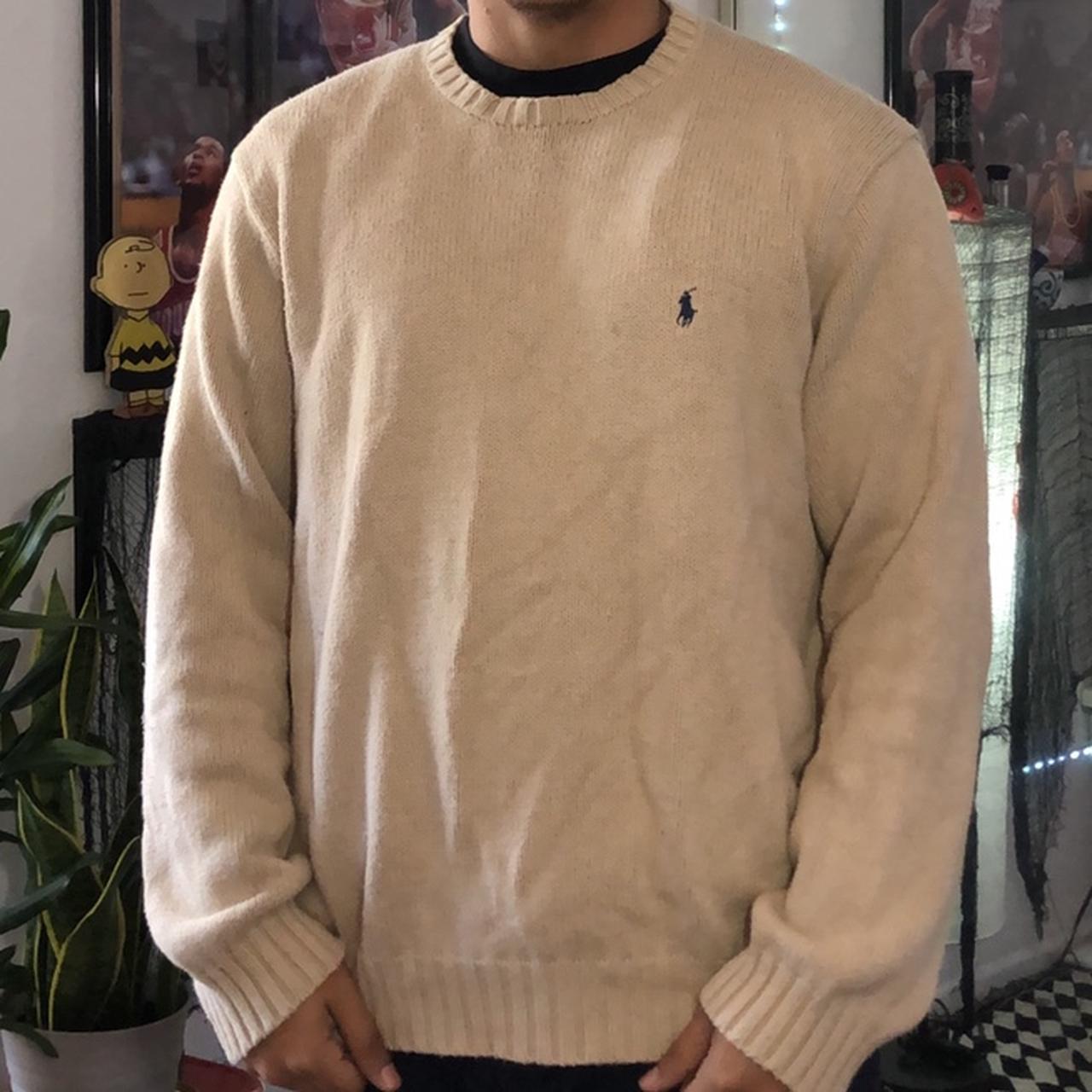 light brown polo sweater