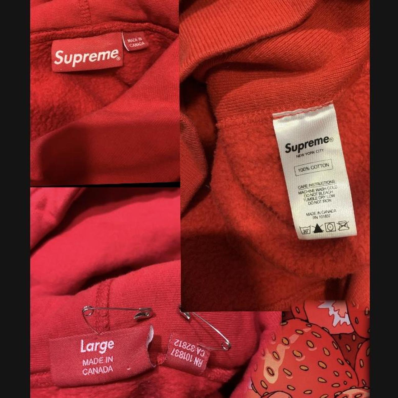 Supreme red on red box logo hoodie Fw13 Size - Depop