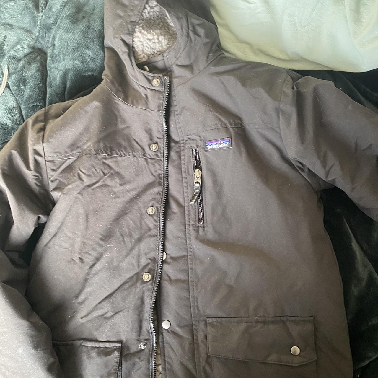 patagonia windbreaker fleece lined jacket basically... - Depop