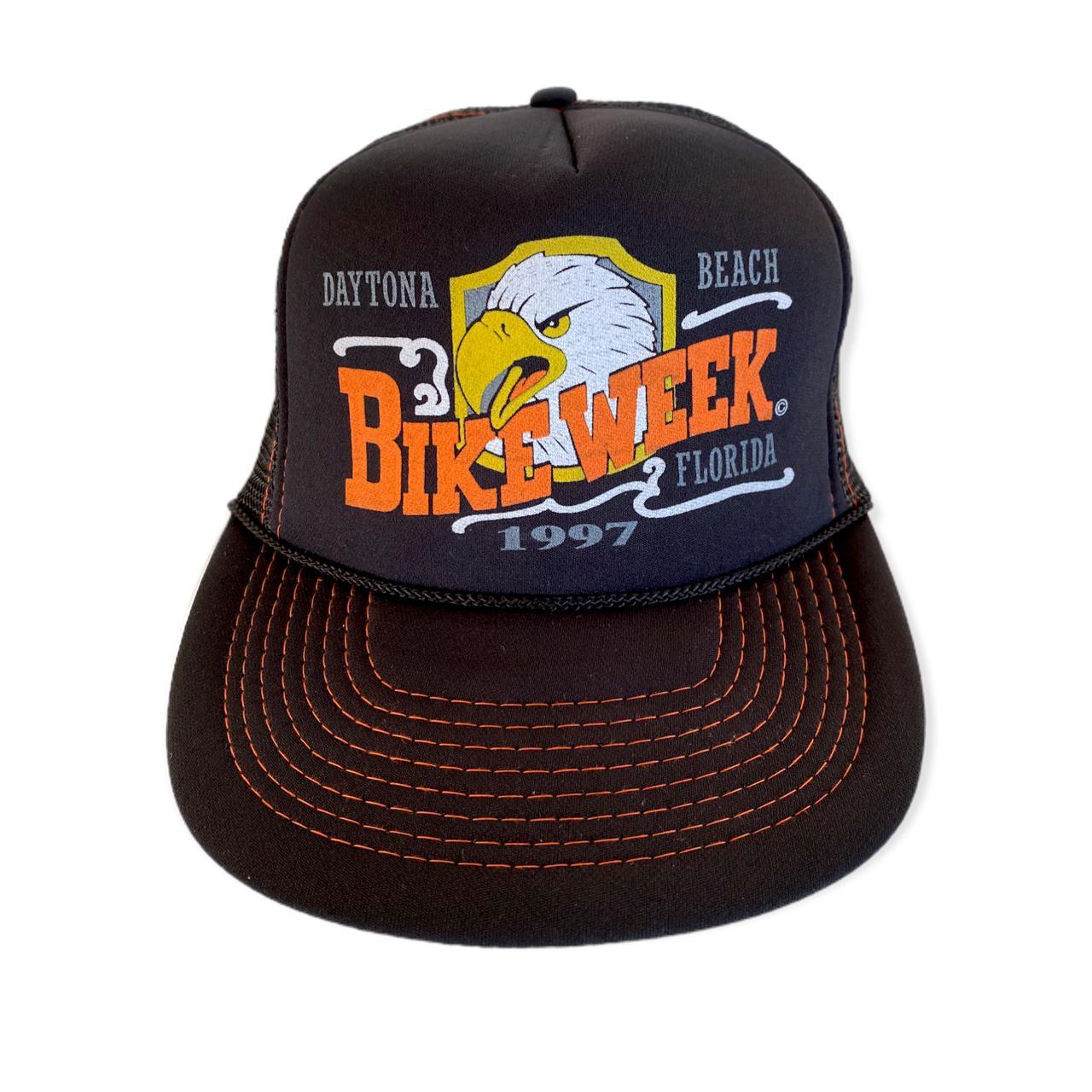 Vintage Eagle Trucker Hat 1997 Daytona Beach Bike... Depop