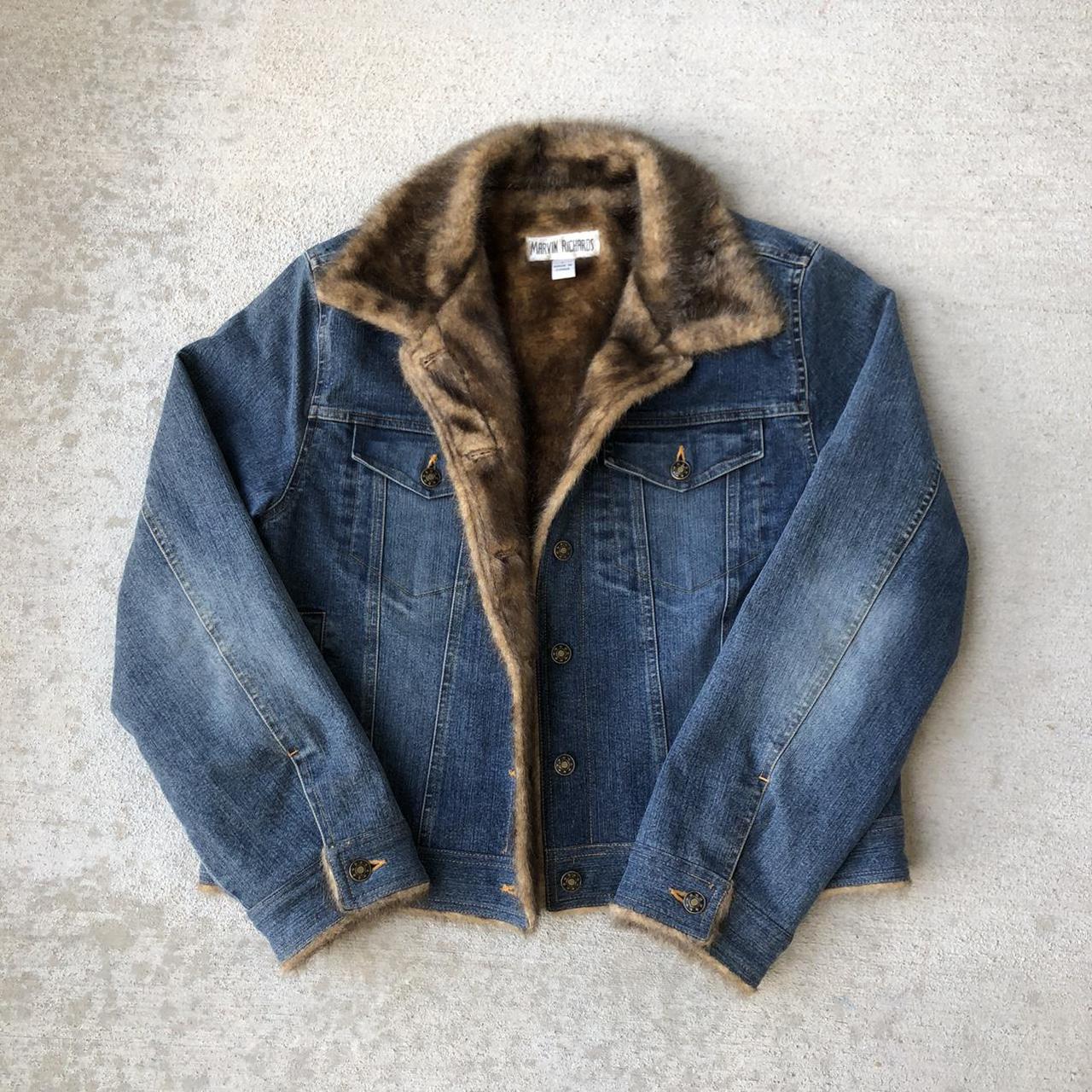 fuzzy denim jacket