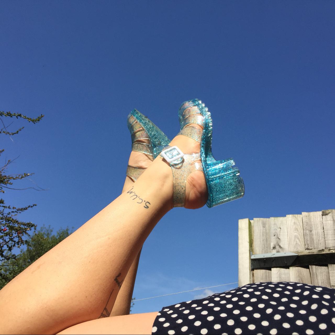 Cute as hell glitter jelly sandals. Haven t been Depop