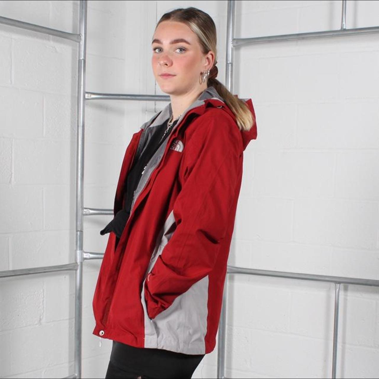 the north face hyvent jacket red