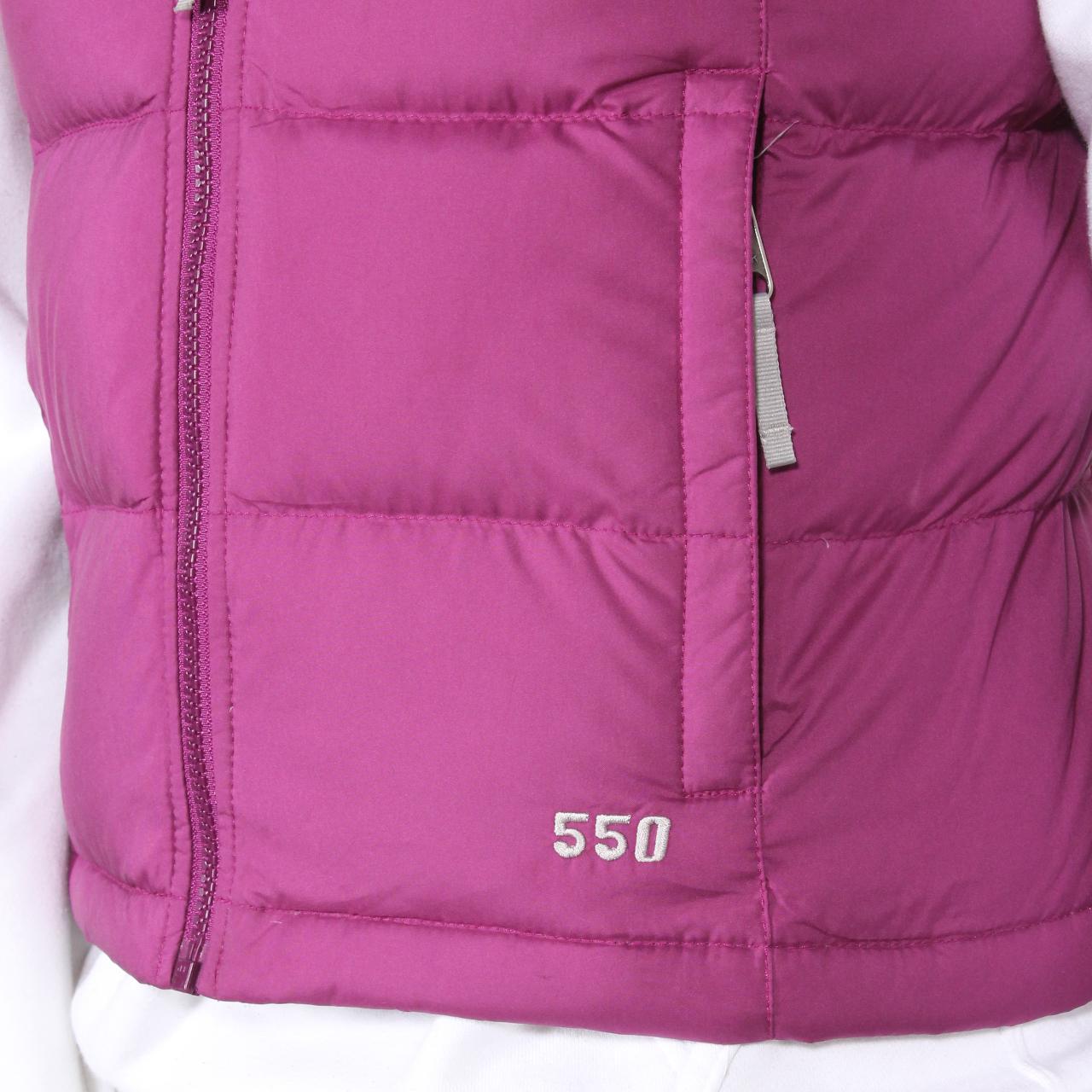 The North Face 550 puffer bodywarmer in purple with... - Depop