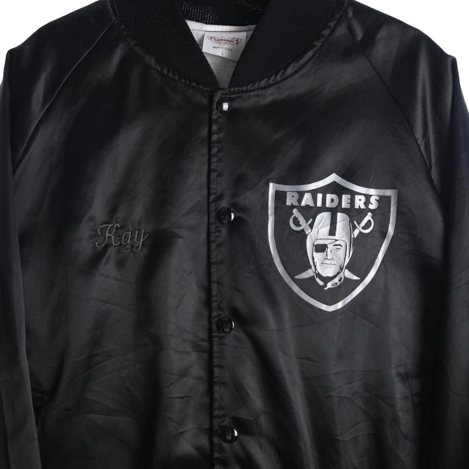 Vintage NFL Oakland Raiders Jacket w Arm and Back - Depop