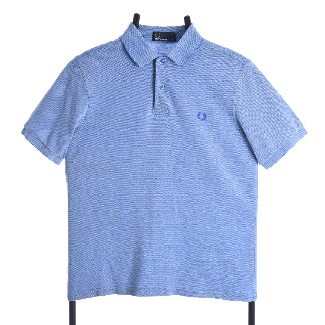 Fred Perry Polo Shirt XS Blue Embroidered laurel... - Depop