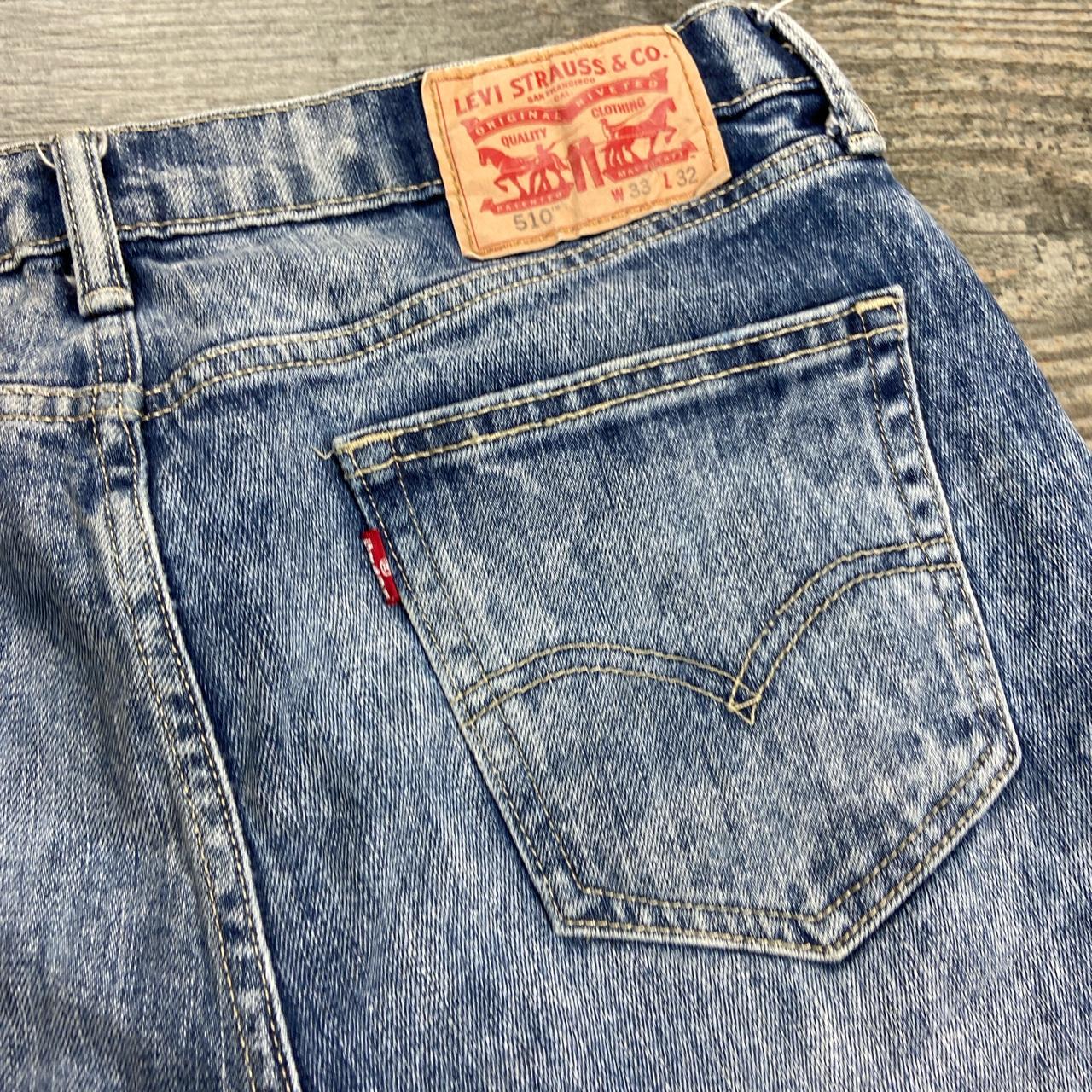 Vintage acid wash Levi’s 510 long line mid to high... - Depop