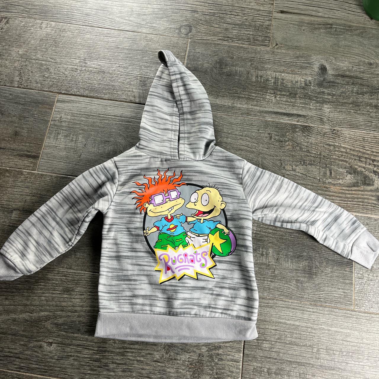 Nickelodeon Rugrats gray fleece hoodie. Toddler kids... - Depop