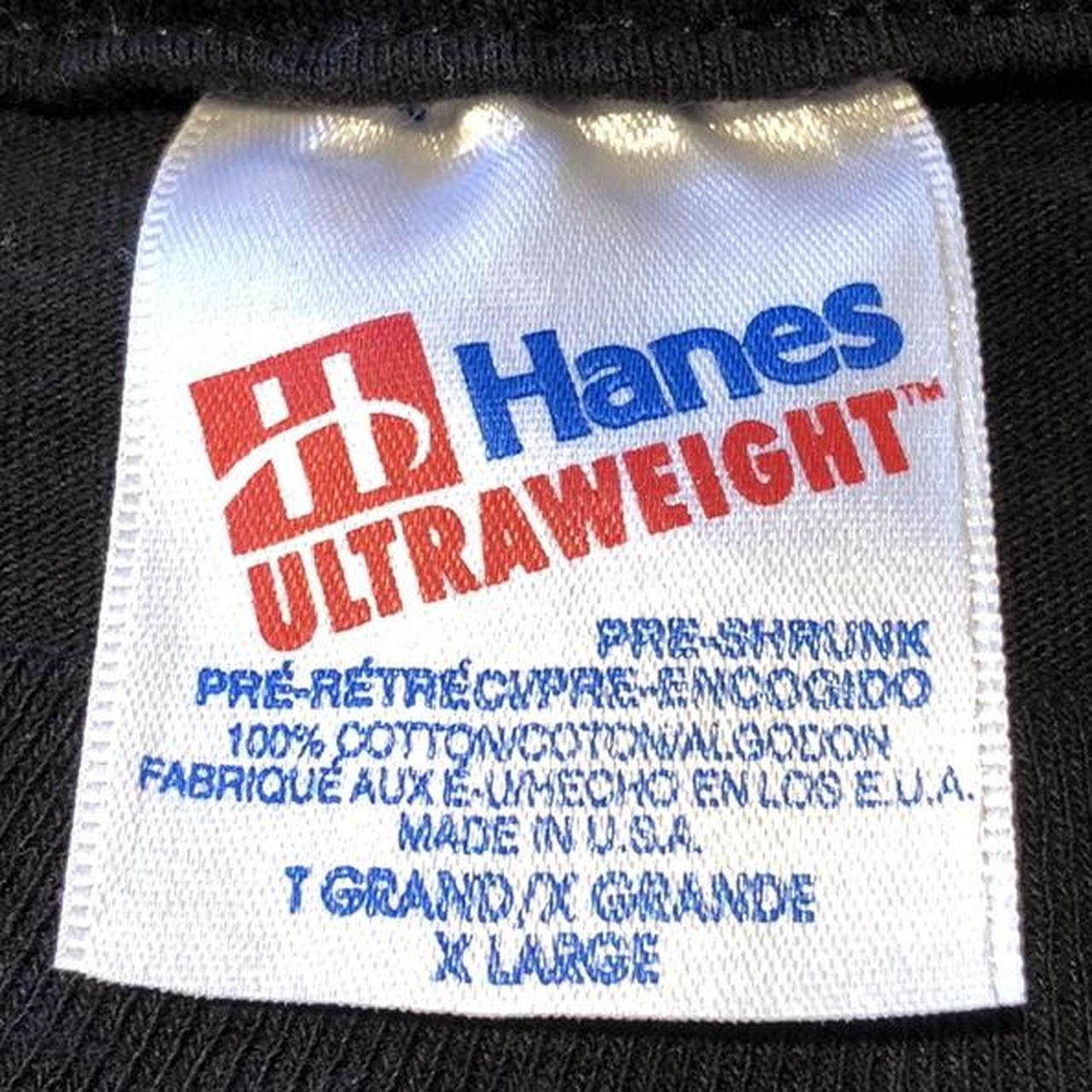 Vintage 90s Hanes Ultra Weight Big Print Made in USA... - Depop