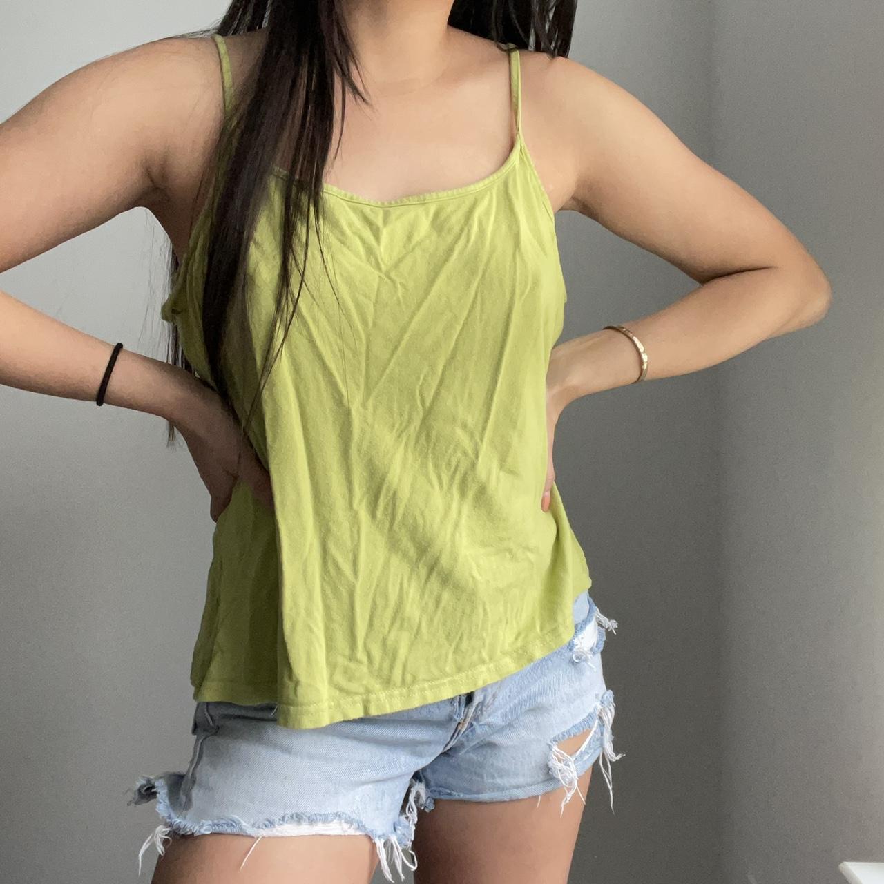 Lime green tank top from y2k / 2000s ! Tag says... Depop