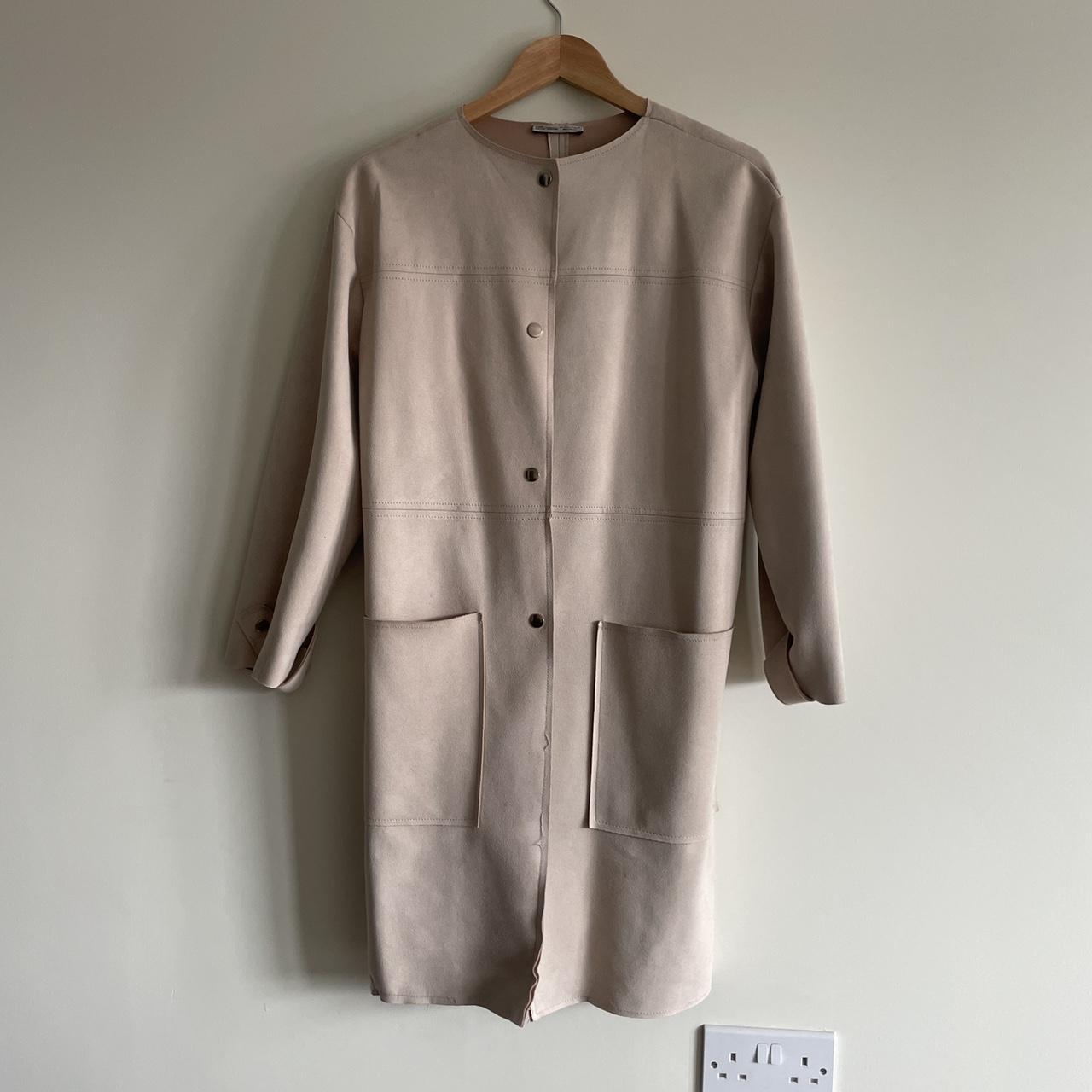 Collarless on sale coat zara