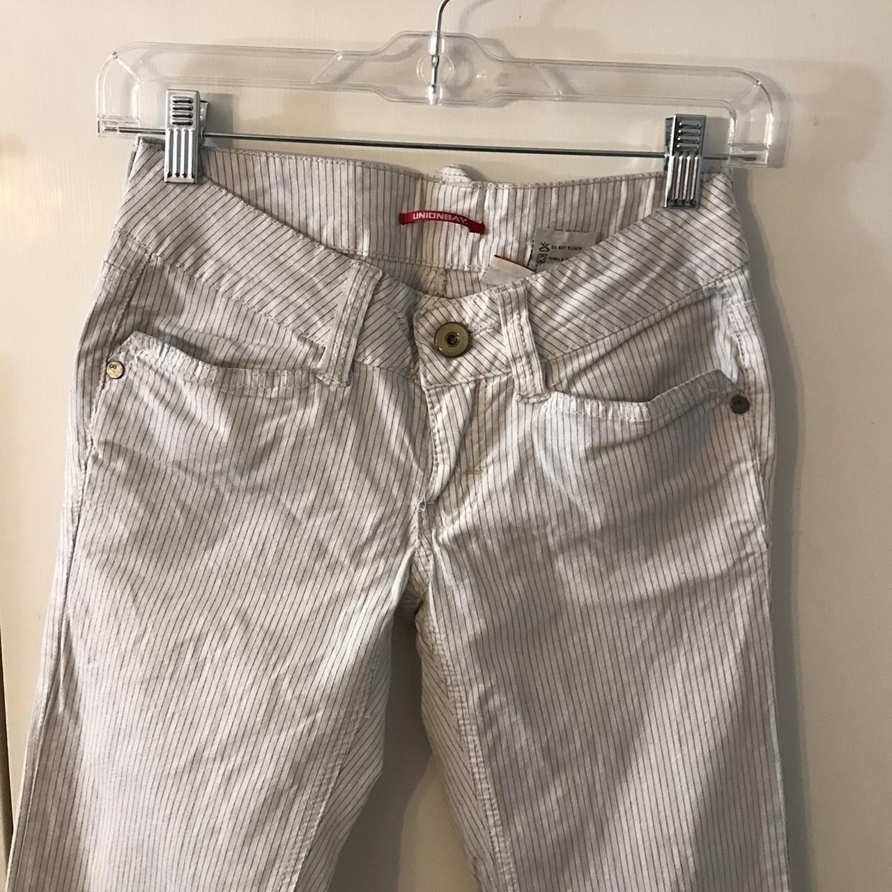 union bay stripped pants. wrinkled but just needs to... - Depop
