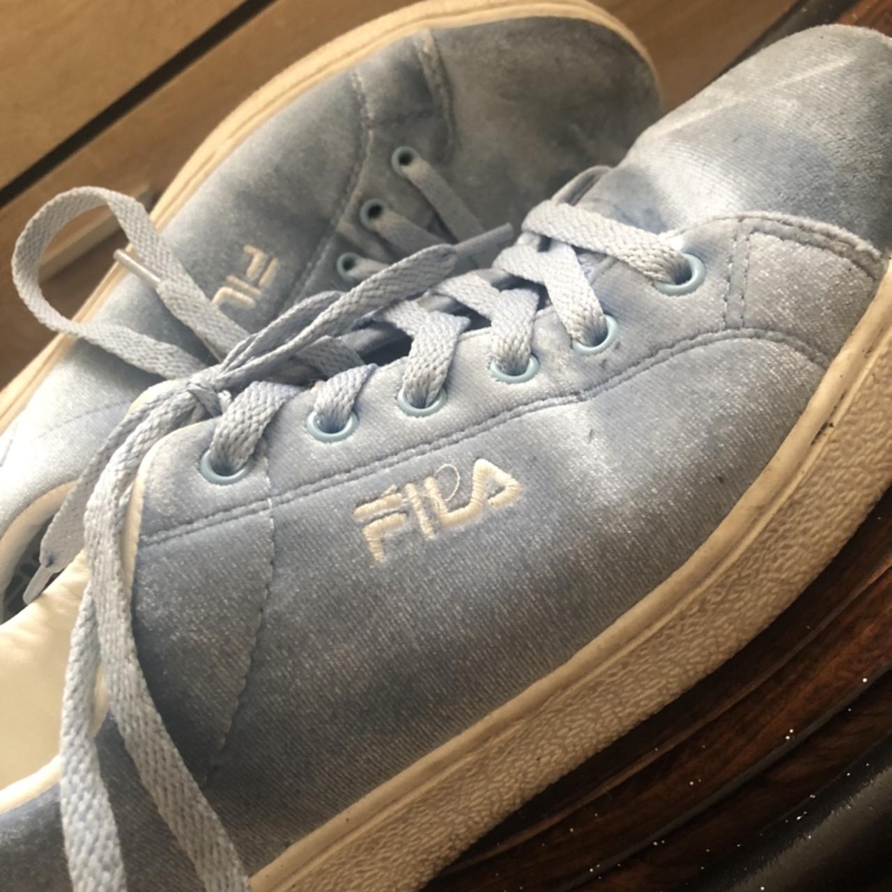 Fila velour hot sale shoes