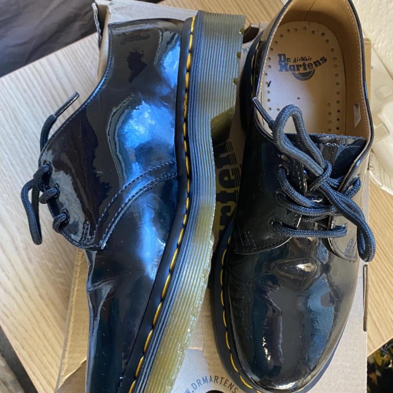 ️UK size 5 black patent Dr Martens shoes ️In perfect... - Depop