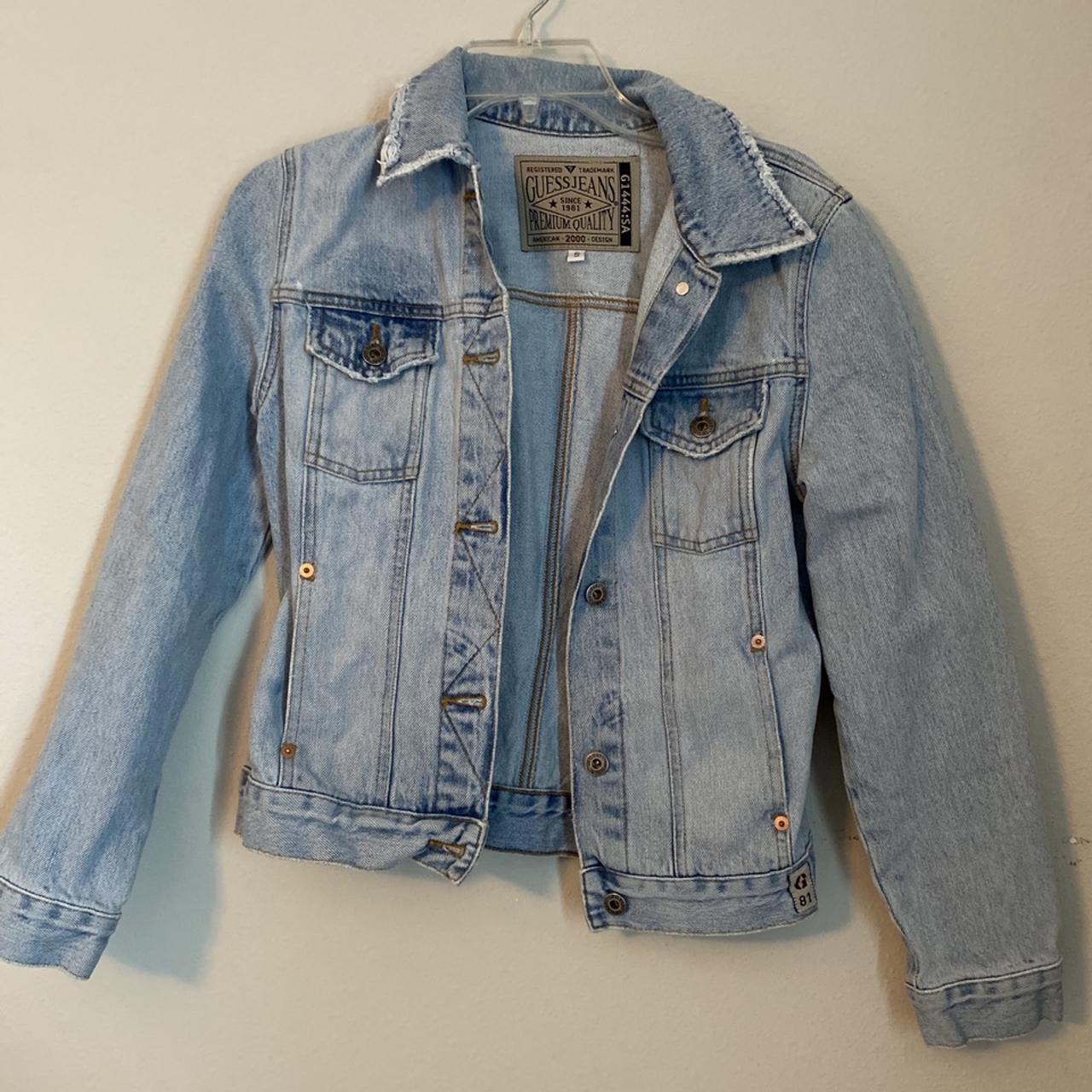 Vintage guess denim jacket #vintage #jean #guess - Depop