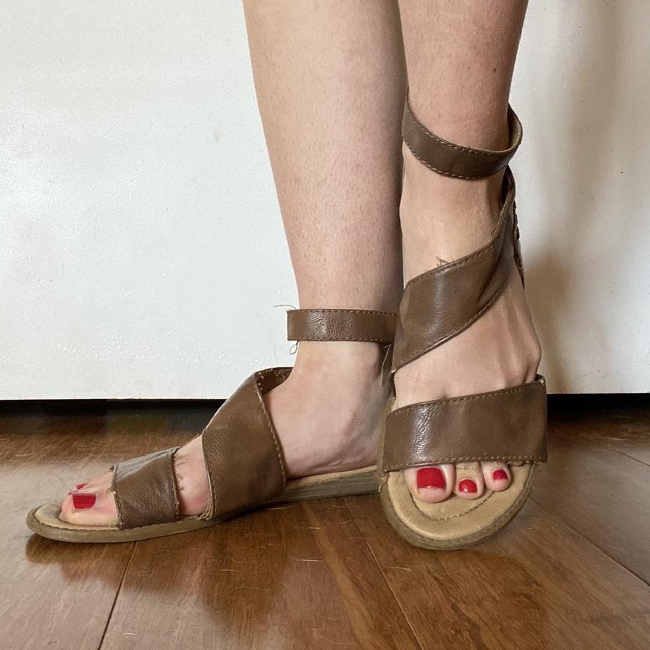 Blowfish Malibu Women's Brown Sandals Depop