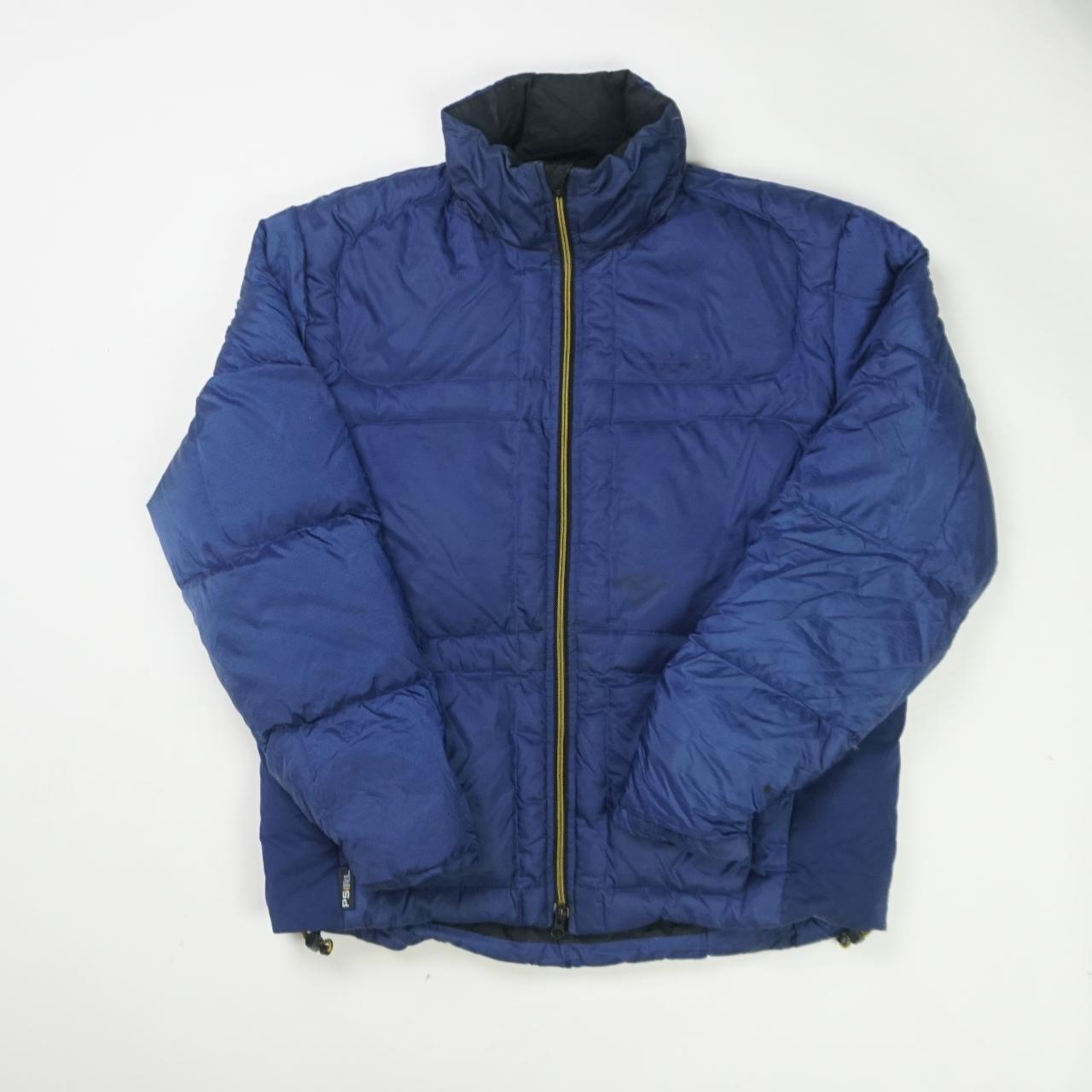 Vintage Blue Polo Sport Puffer Jacket Faded logo,... - Depop