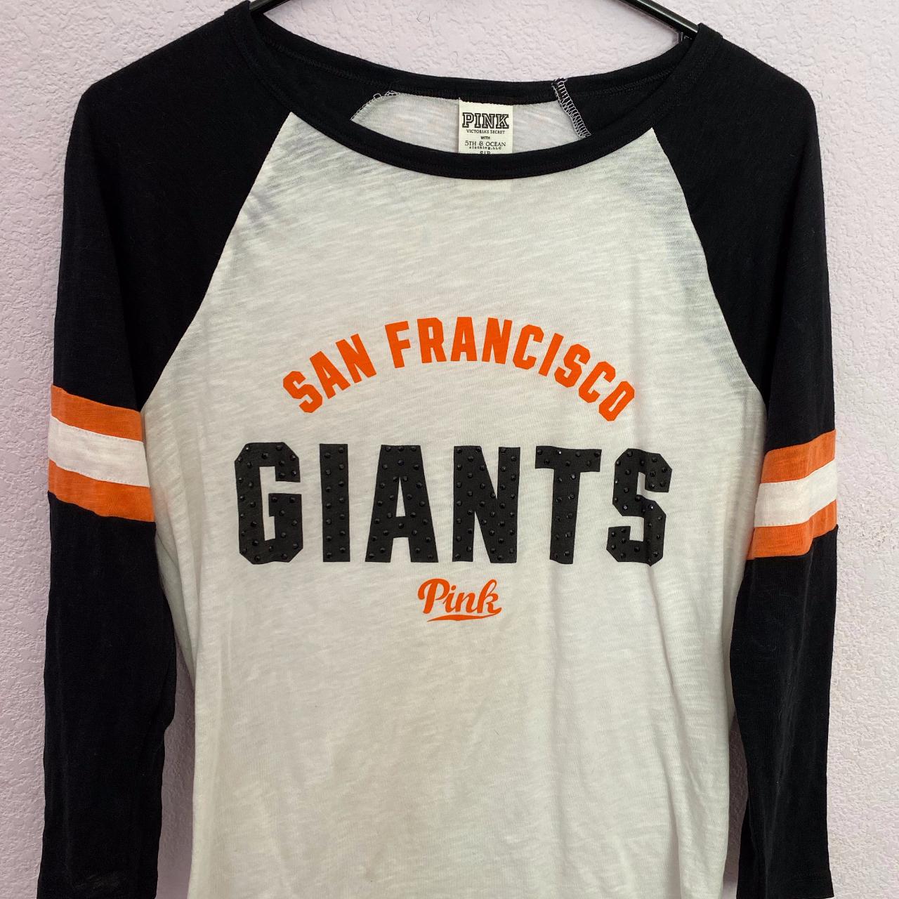 VS Pink San Francisco Giants Long Sleeve Tee. Good - Depop