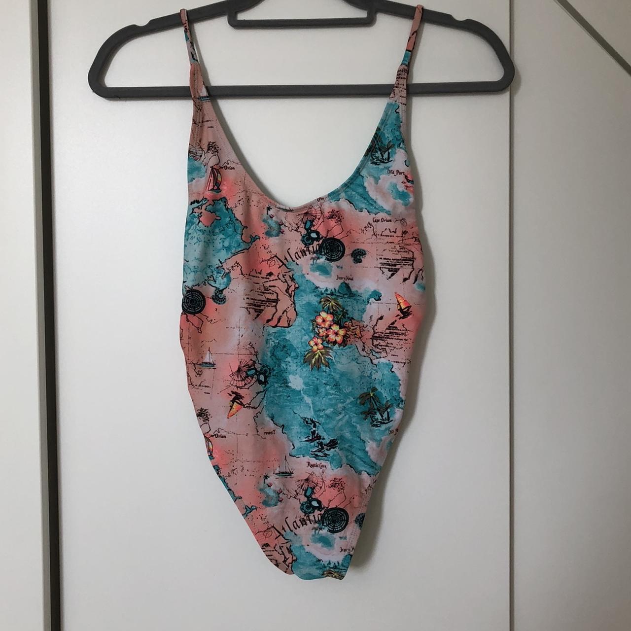 Cutest pink and blue swimsuit originally from... - Depop