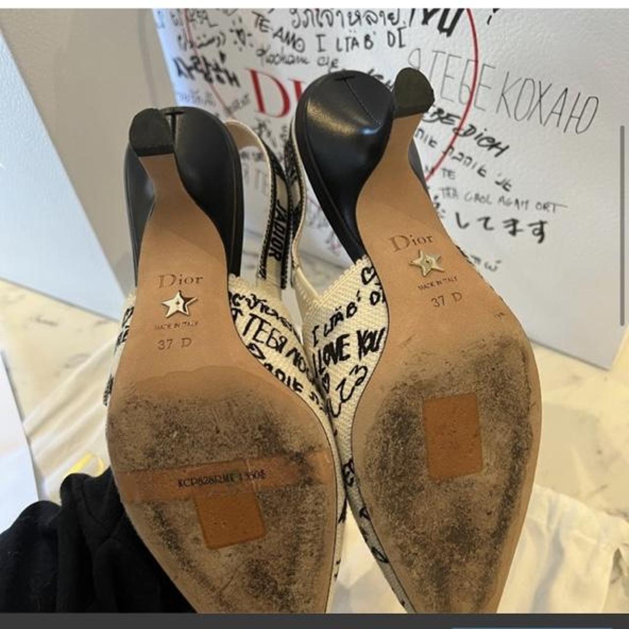 美品DIORハイヒール RARE DIOR DiorAmour Graffiti Slingback Pumps, | Depop