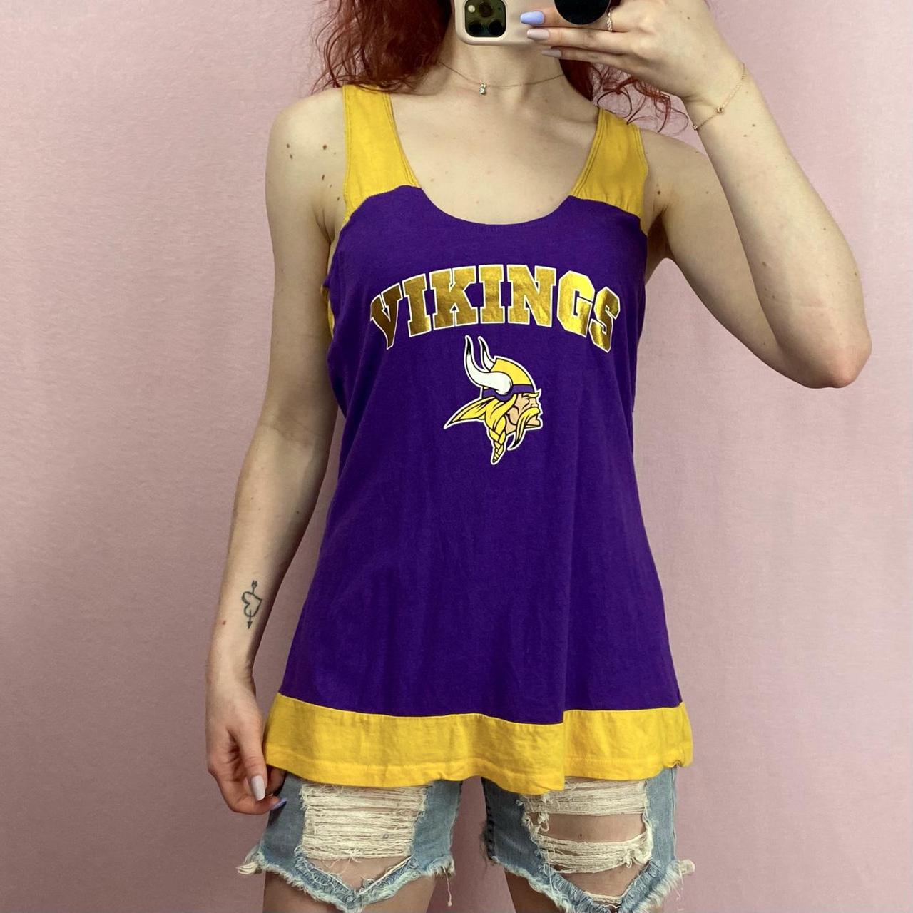 NEW Minnesota Vikings NFL Tank Top Gray, Purple, - Depop