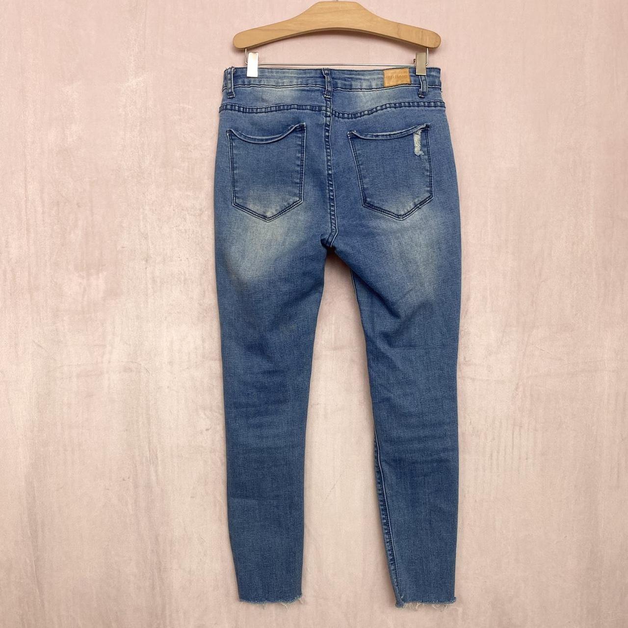 Iris Jeans LA Denim Blue Distressed Skinny Jeans,... - Depop