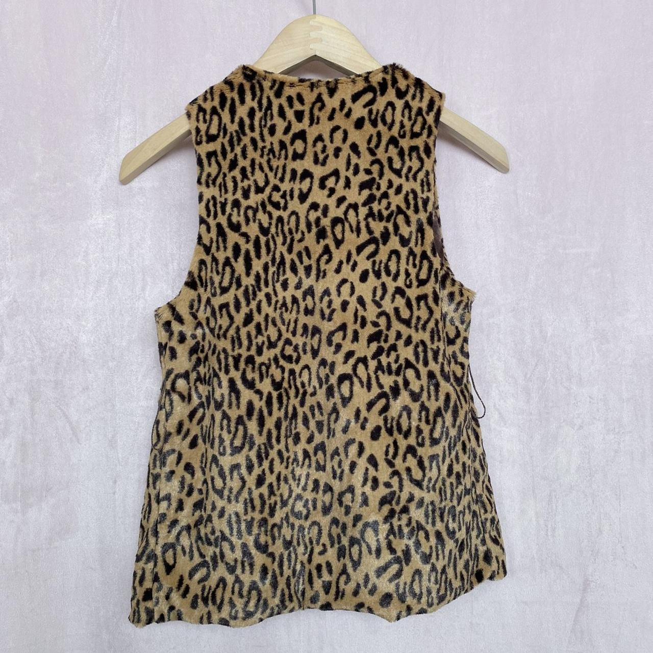 Y2K Beautees Soft Leopard Print Vest, Fits Size... - Depop